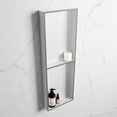 MONDIAZ EASY Nis 149,5x29,5cm in solid surface kleur Army | Talc. 2 vakken geschikt voor in- of opbouw